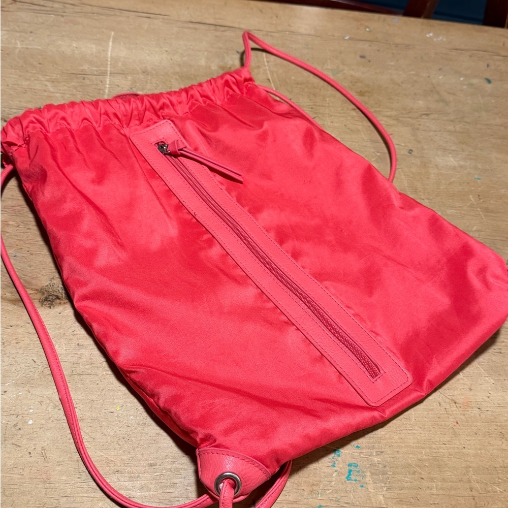 Vibrant Orange Tangerine Drawstring Backpack